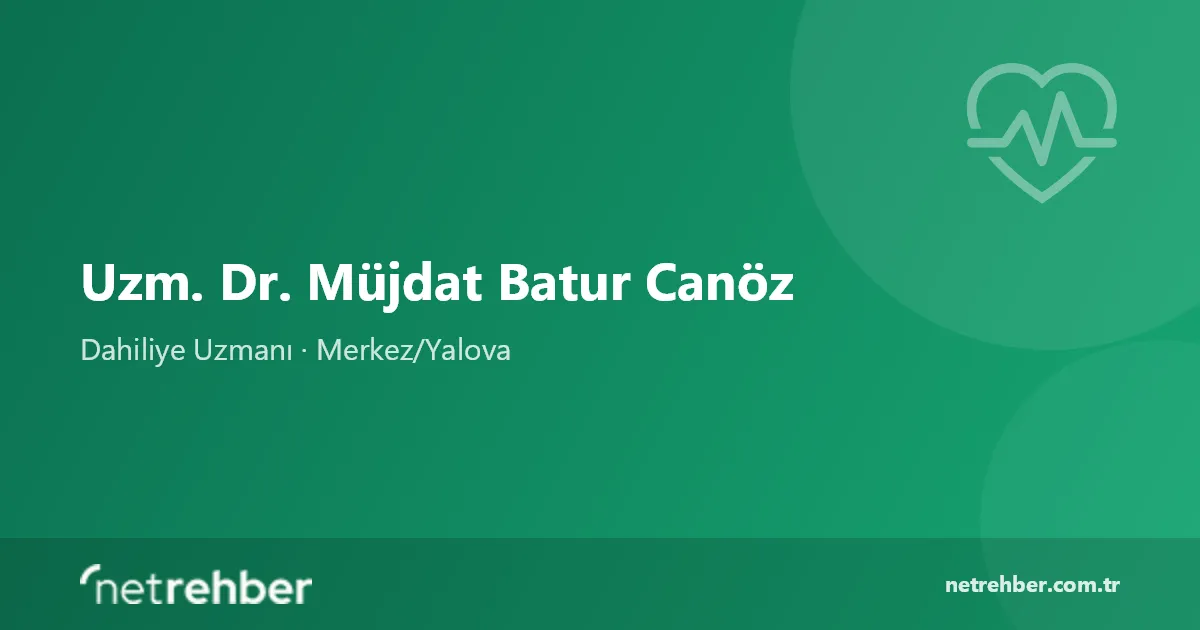 Uzm. Dr. Müjdat Batur Canöz kapak görseli