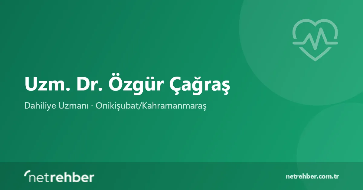 Uzm. Dr. Özgür Çağraş kapak görseli