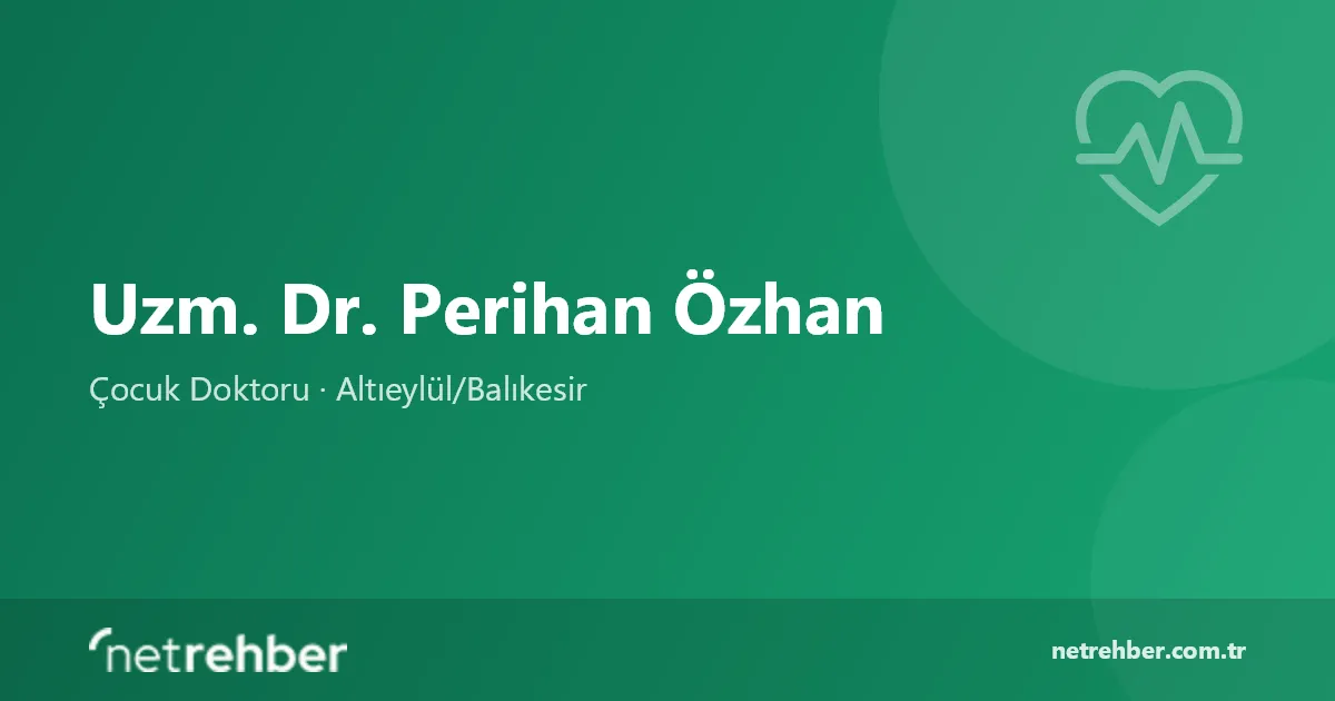 Uzm. Dr. Perihan Özhan kapak görseli