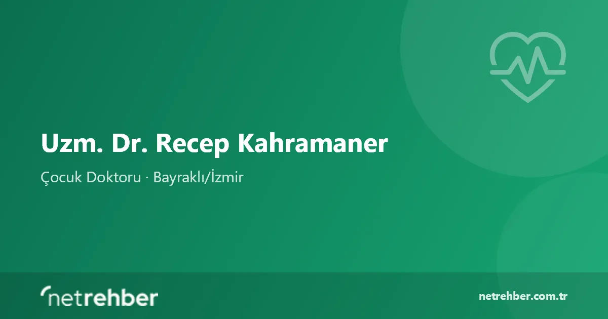 Uzm. Dr. Recep Kahramaner kapak görseli
