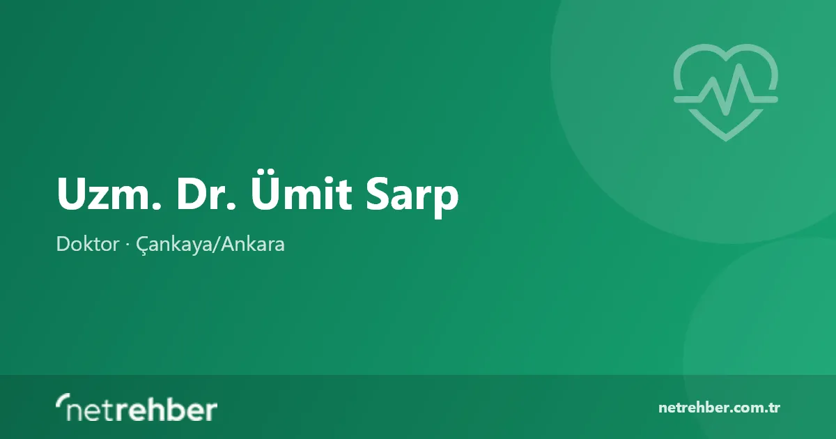Uzm. Dr. Ümit Sarp kapak görseli