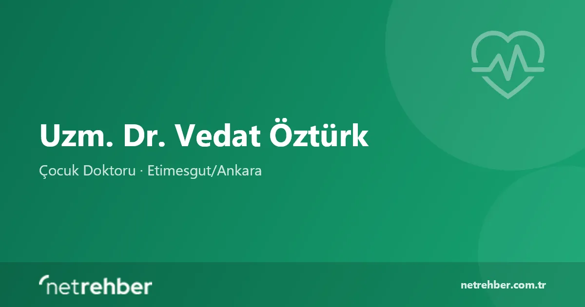 Uzm. Dr. Vedat Öztürk kapak görseli