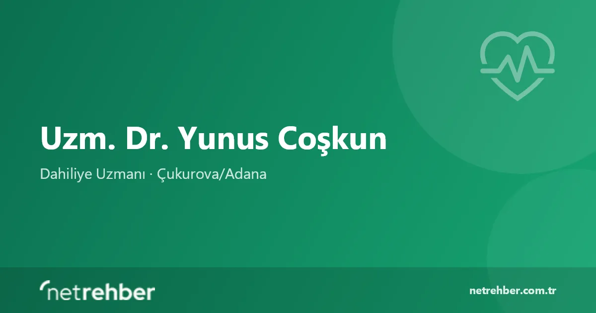 Uzm. Dr. Yunus Coşkun kapak görseli