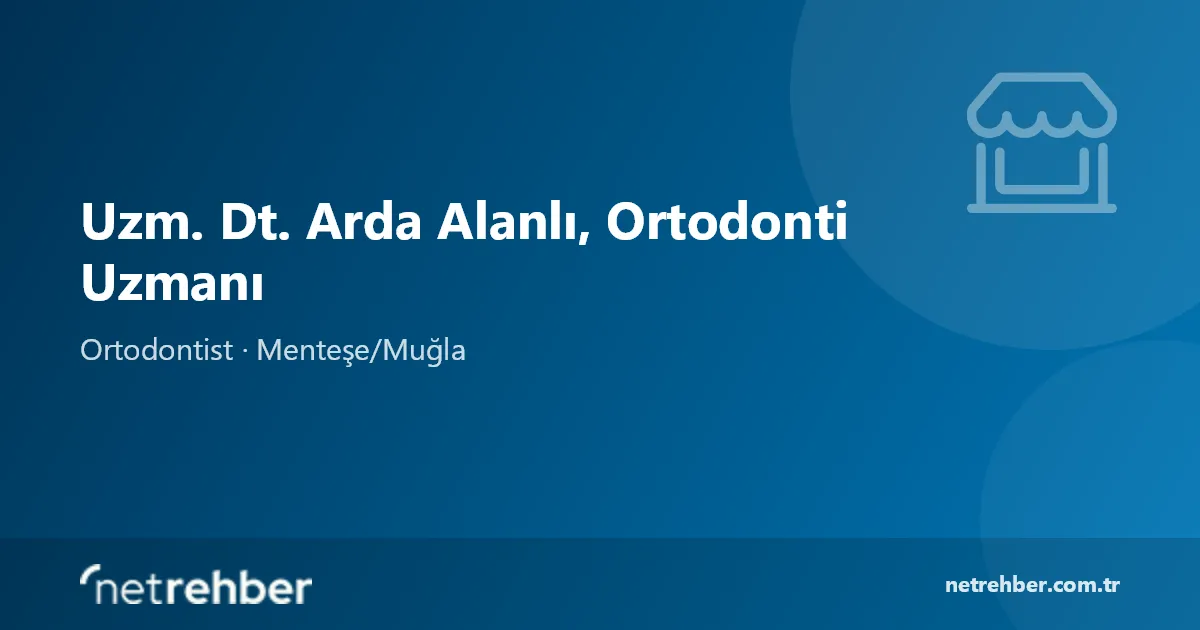 Uzm. Dt. Arda Alanlı, Ortodonti Uzmanı kapak görseli