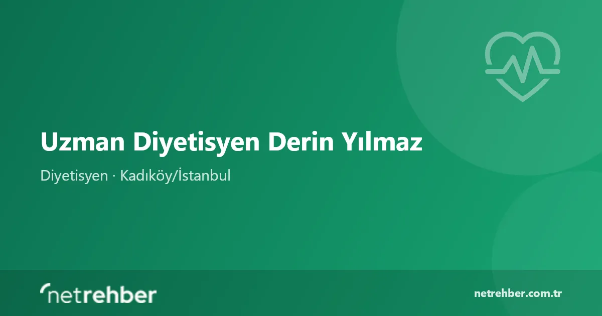 Uzman Diyetisyen Derin Yılmaz kapak görseli