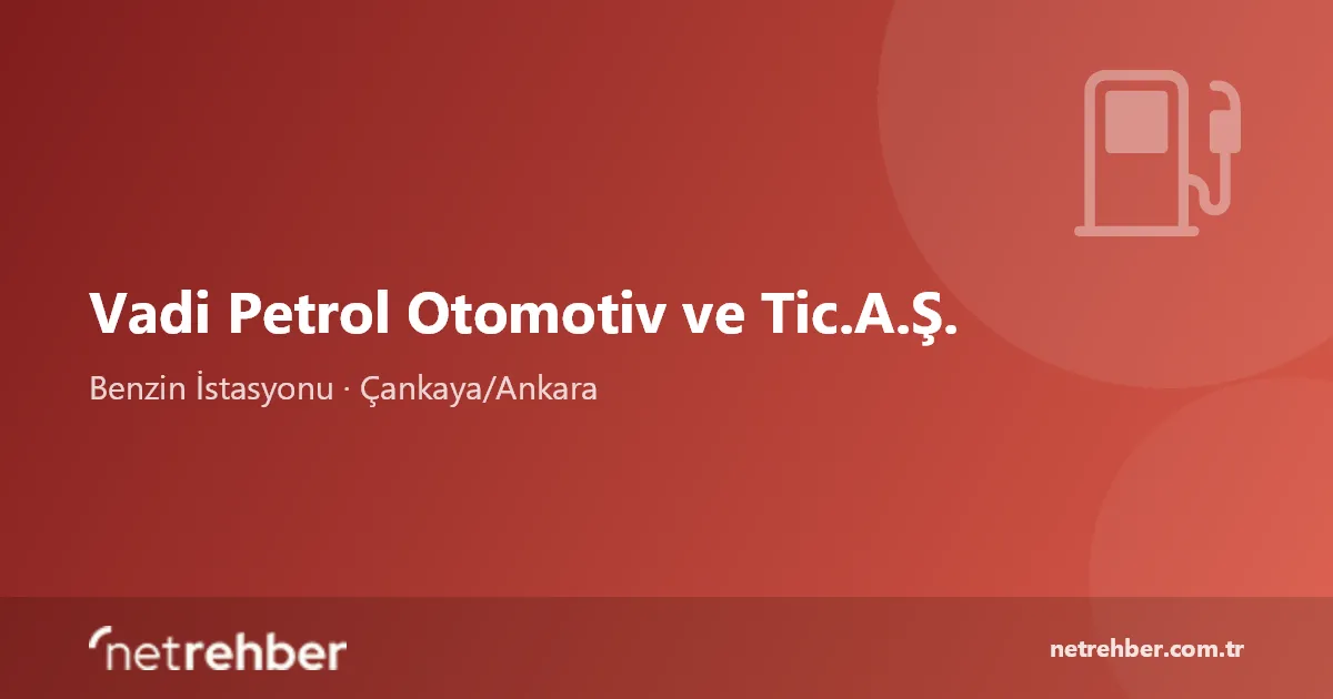 Vadi Petrol Otomotiv ve Tic.A.Ş. kapak görseli