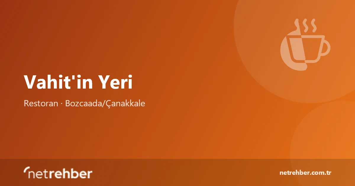 Vahit'in Yeri kapak görseli