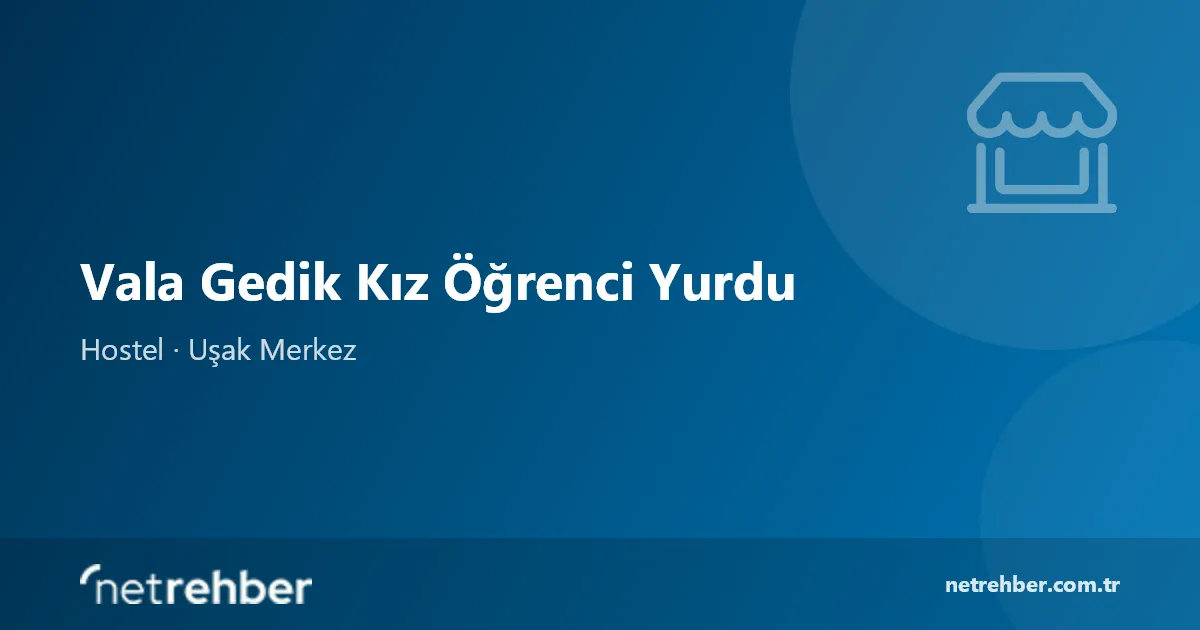 Vala Gedik Kız Öğrenci Yurdu kapak görseli