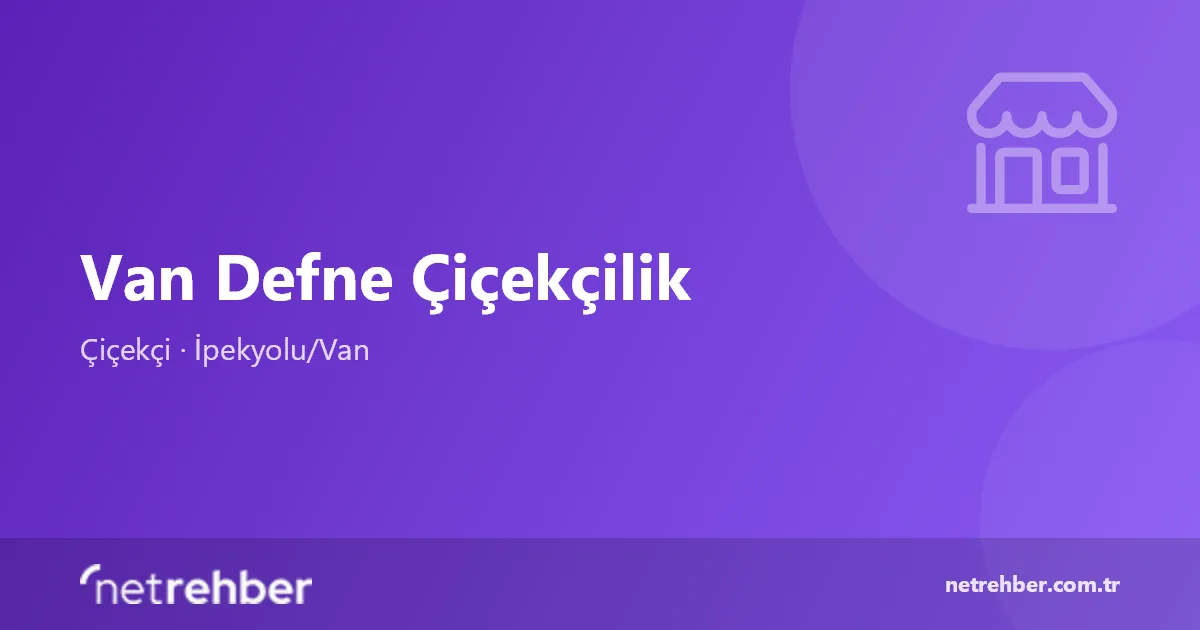 Van Defne Çiçekçilik kapak görseli