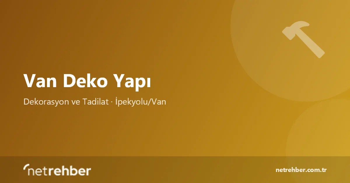 Van Deko Yapı kapak görseli