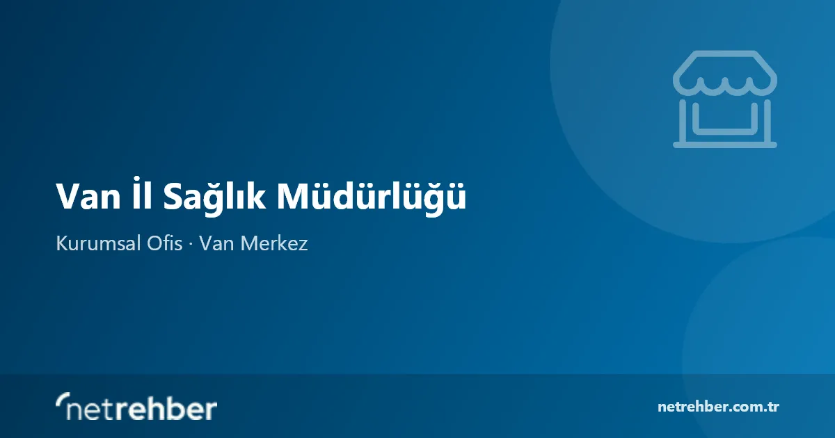 Van İl Sağlık Müdürlüğü kapak görseli