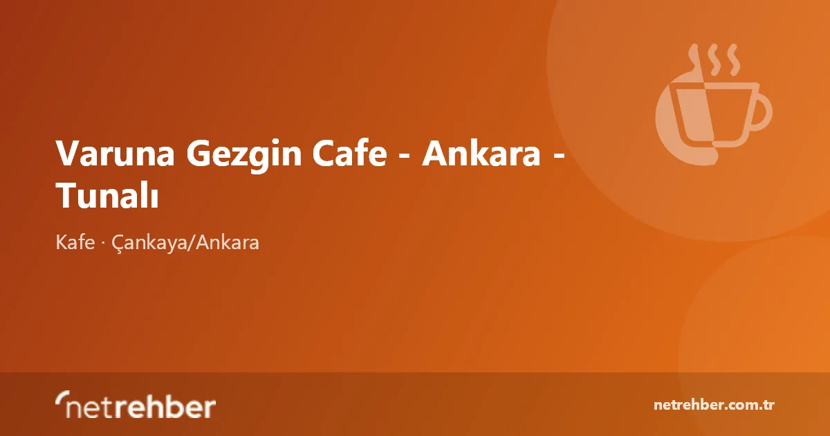 Varuna Gezgin Cafe - Ankara - Tunalı kapak görseli