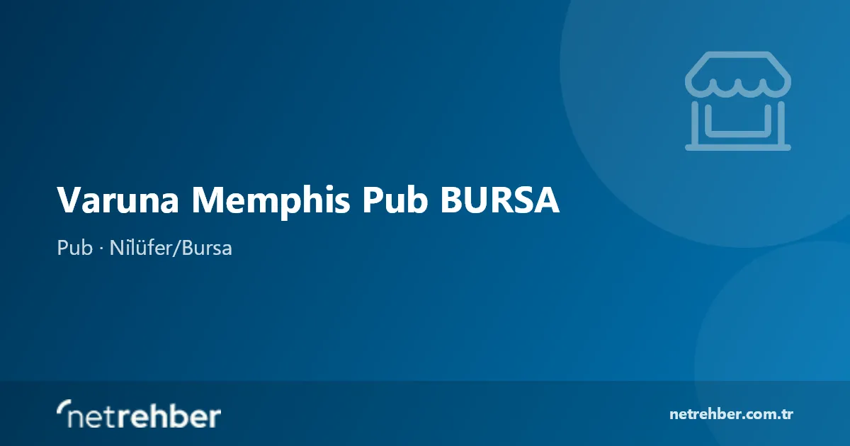 Varuna Memphis Pub BURSA kapak görseli