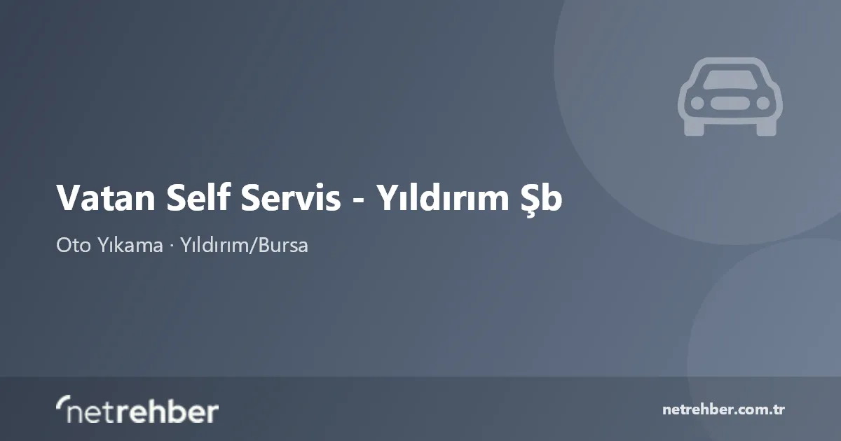 Vatan Self Servis - Yıldırım Şb kapak görseli