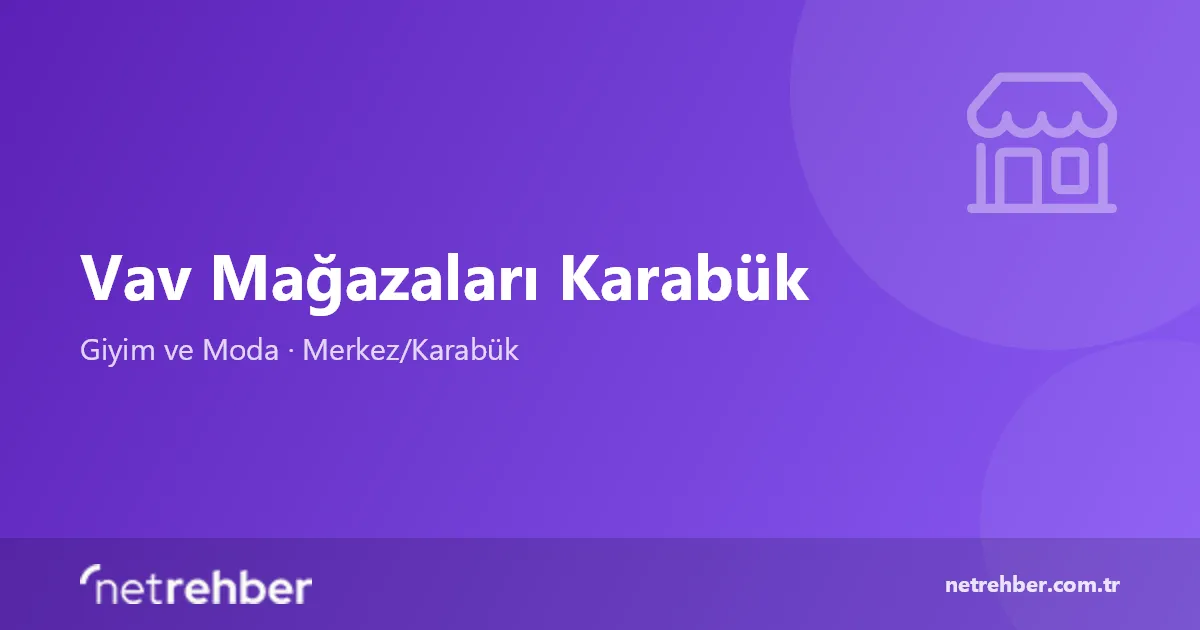 Vav Mağazaları Karabük kapak görseli