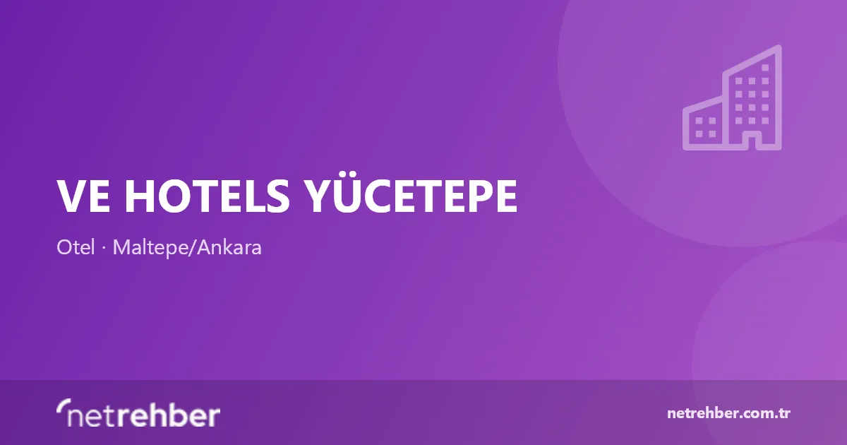Ve Hotels Yücetepe kapak görseli