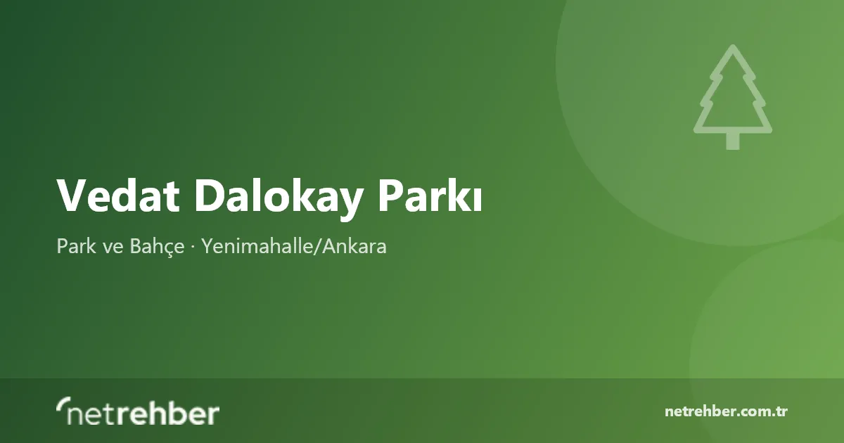 Vedat Dalokay Parkı kapak görseli