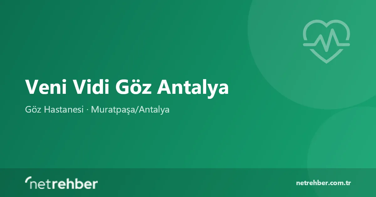 Veni Vidi Göz Antalya kapak görseli
