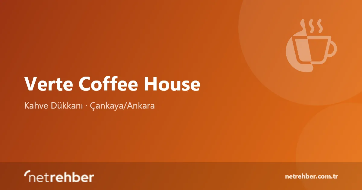Verte Coffee House kapak görseli