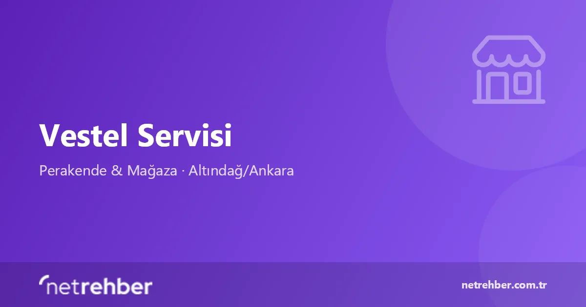 Vestel Servisi kapak görseli