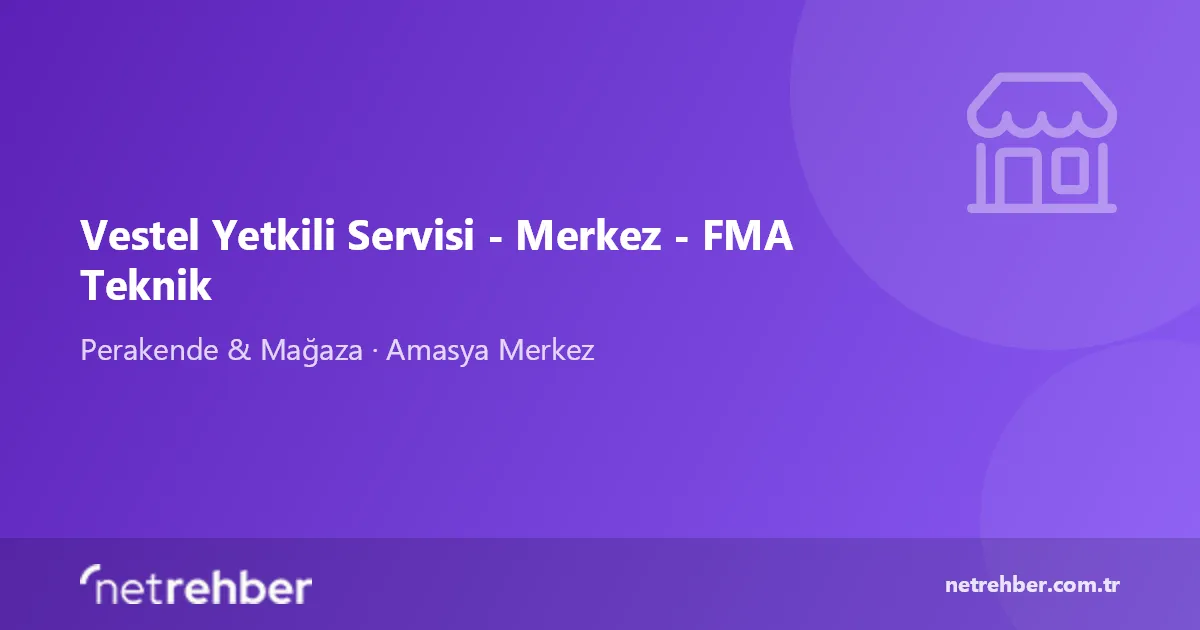 Vestel Yetkili Servisi - Merkez - FMA Teknik kapak görseli