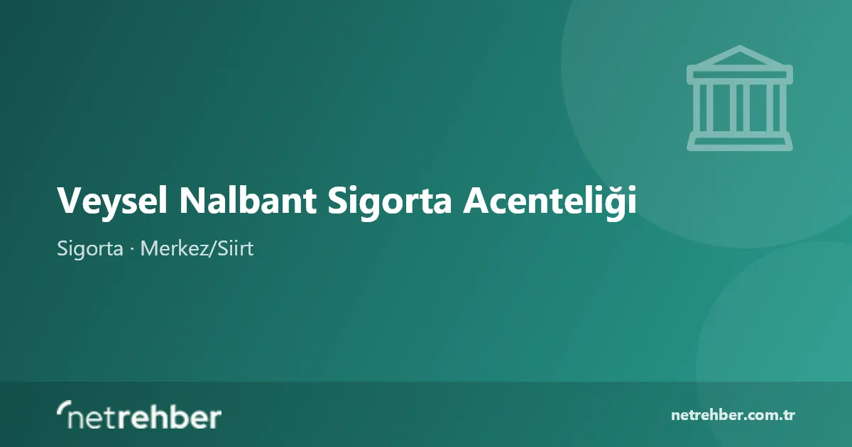 Veysel Nalbant Sigorta Acenteliği kapak görseli