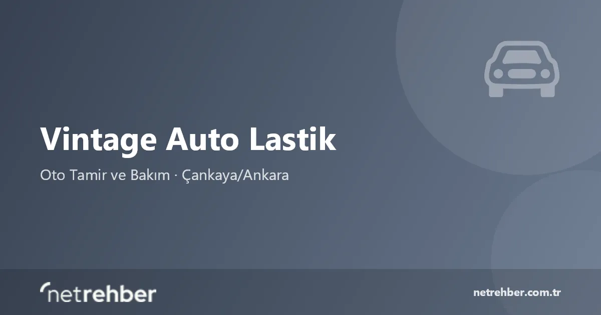 Vintage Auto Lastik kapak görseli