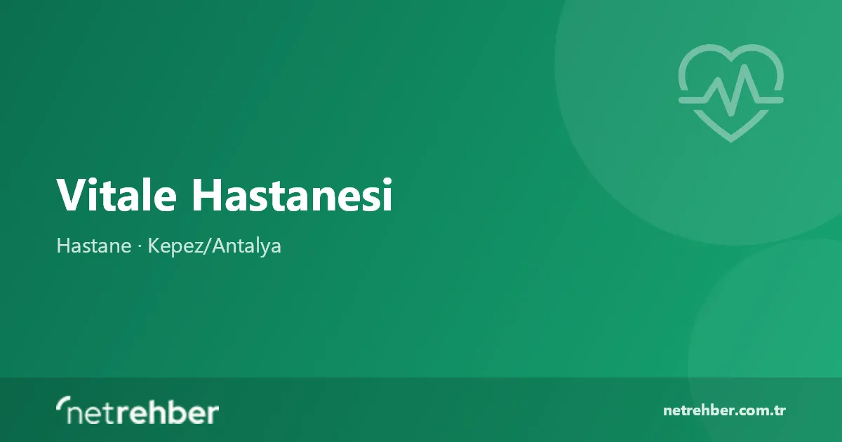 Vitale Hastanesi kapak görseli