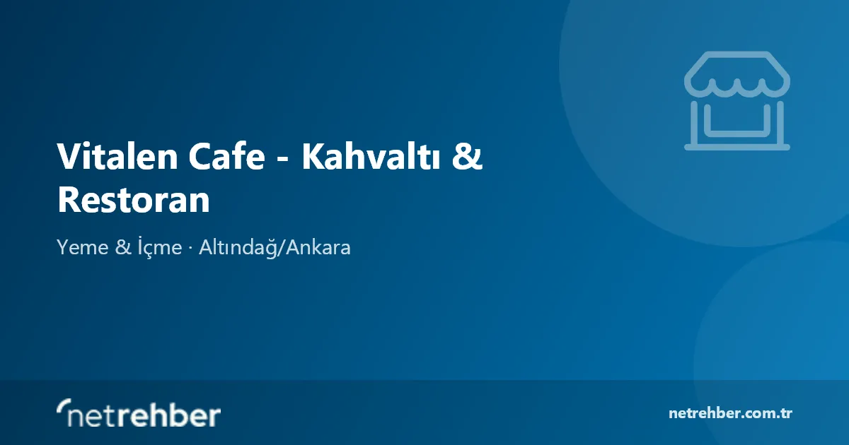 Vitalen Cafe - Kahvaltı & Restoran kapak görseli