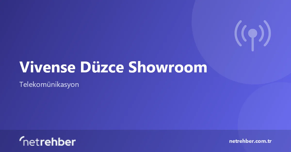 Vivense Düzce Showroom kapak görseli