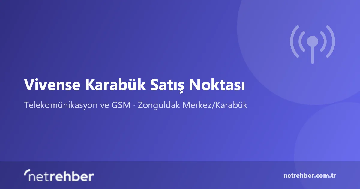 Vivense Karabük Satış Noktası kapak görseli