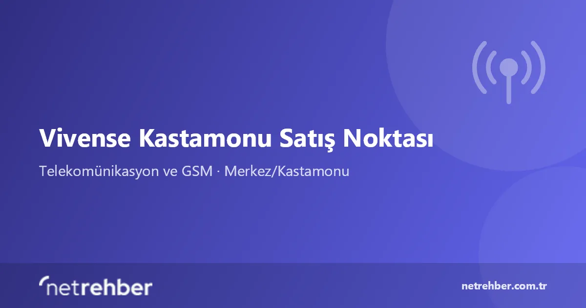 Vivense Kastamonu Satış Noktası kapak görseli