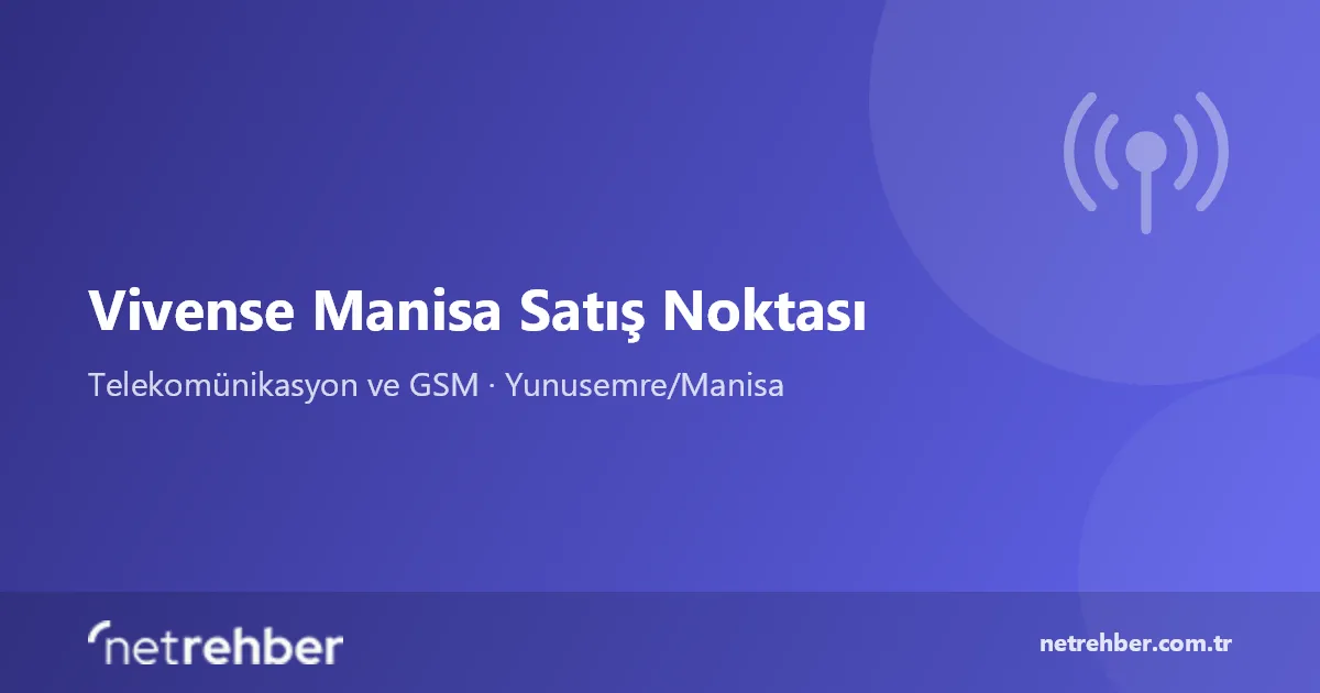 Vivense Manisa Satış Noktası kapak görseli
