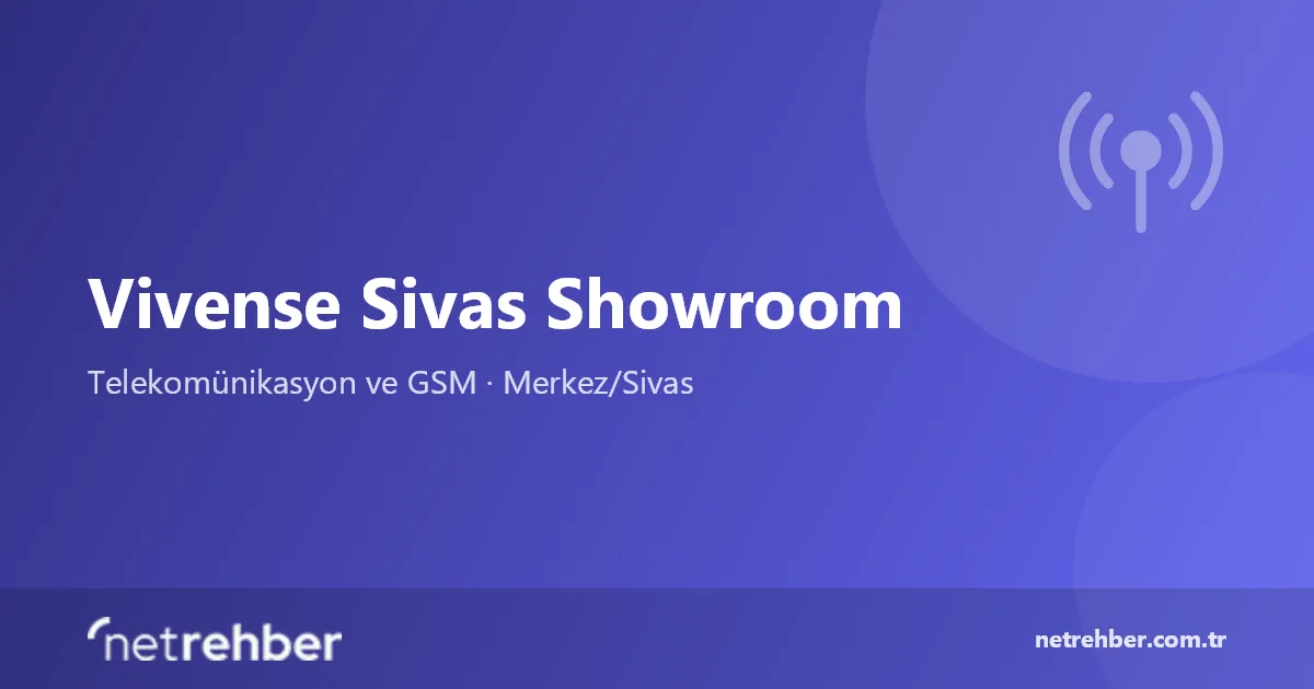 Vivense Sivas Showroom kapak görseli