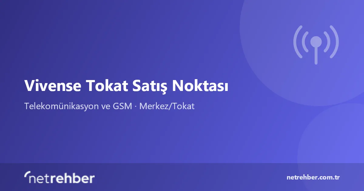 Vivense Tokat Satış Noktası kapak görseli