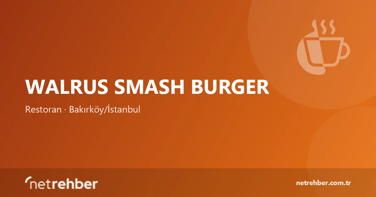 Walrus Smash Burger kapak görseli