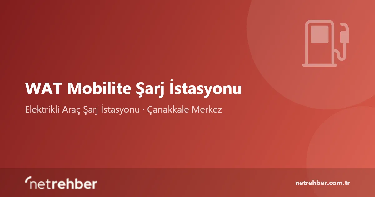 WAT Mobilite Şarj İstasyonu kapak görseli