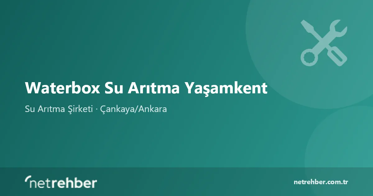Waterbox Su Arıtma Yaşamkent kapak görseli