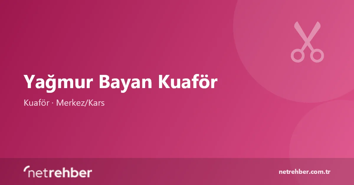 Yağmur Bayan Kuaför kapak görseli