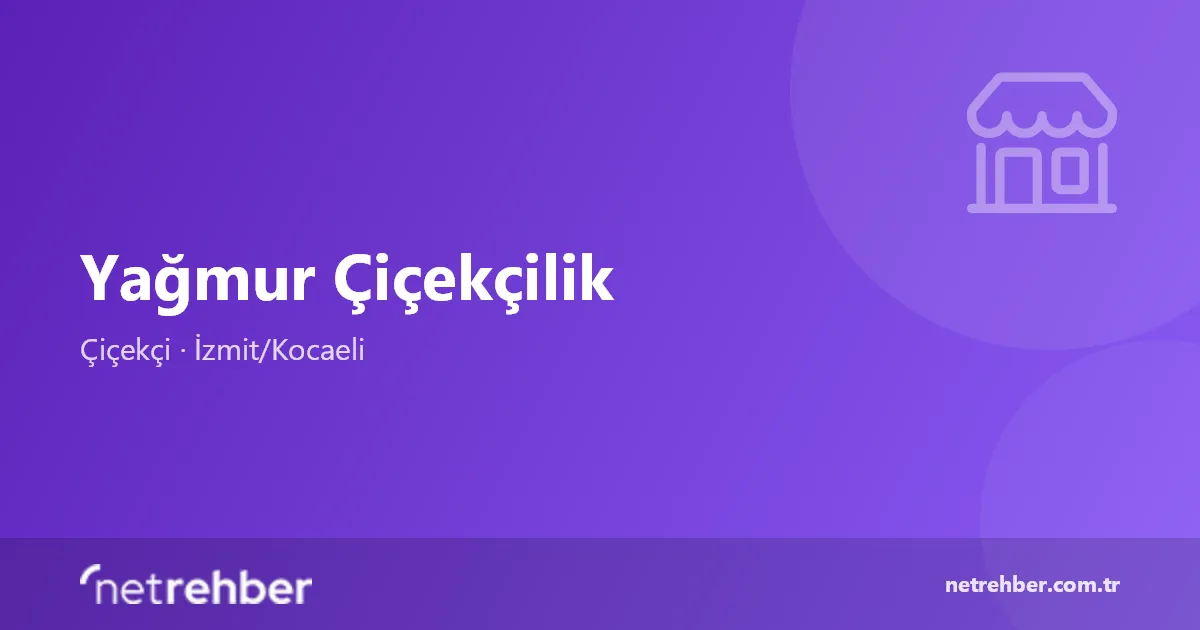 Yağmur Çiçekçilik kapak görseli
