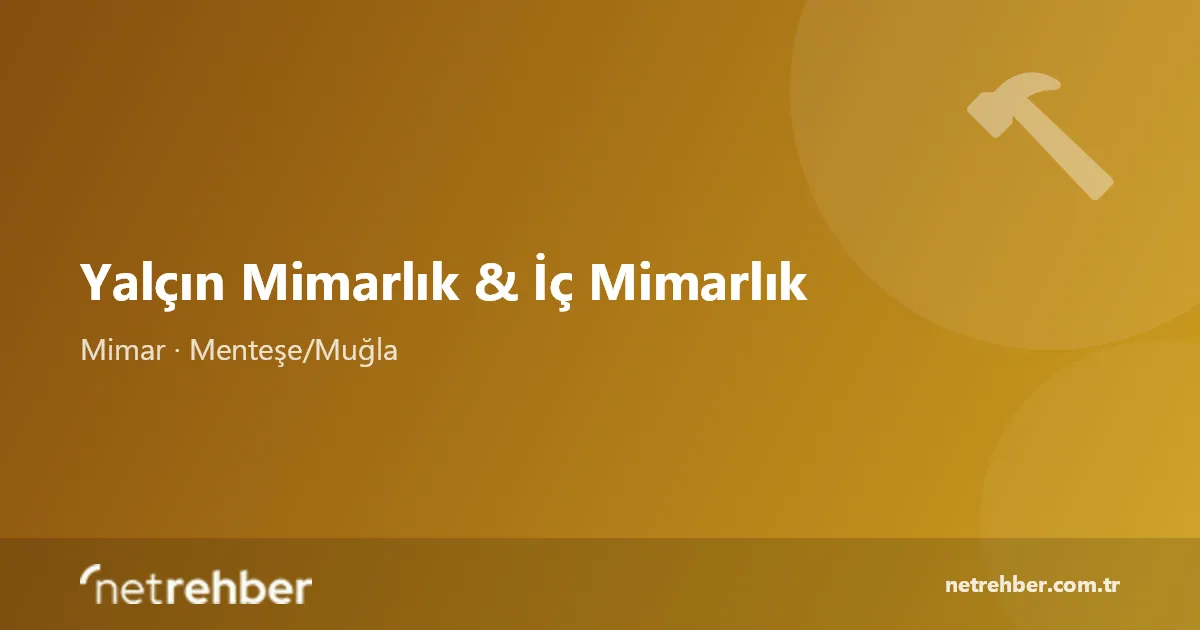 Yalçın Mimarlık & İç Mimarlık kapak görseli