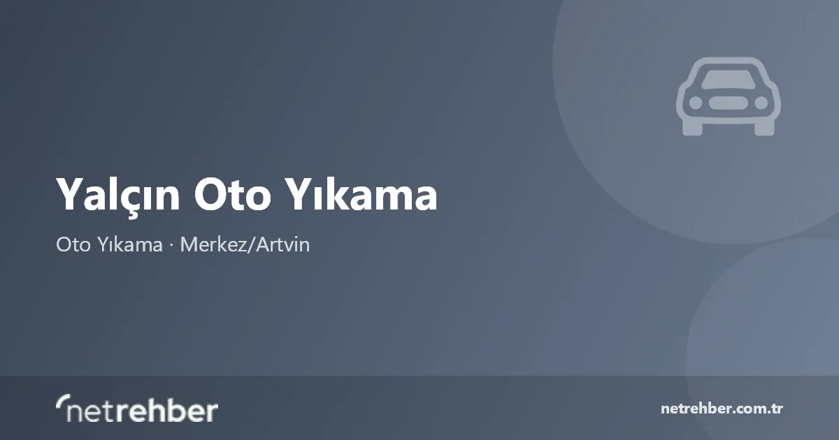 Yalçın Oto Yıkama kapak görseli