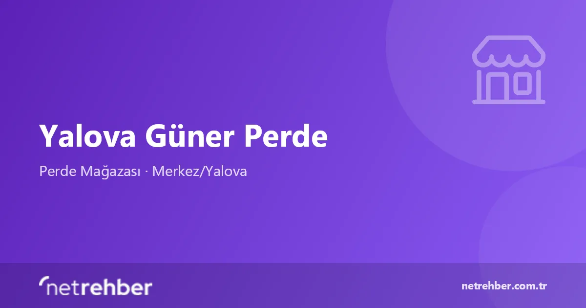 Yalova Güner Perde kapak görseli