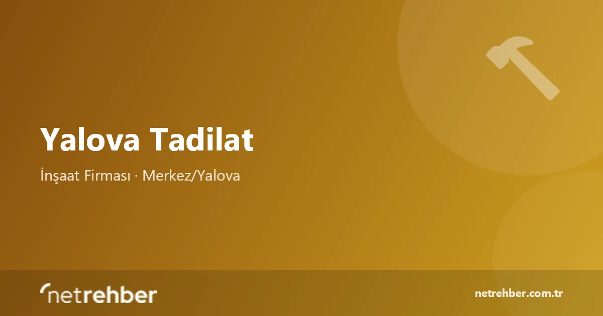 Yalova Tadilat kapak görseli