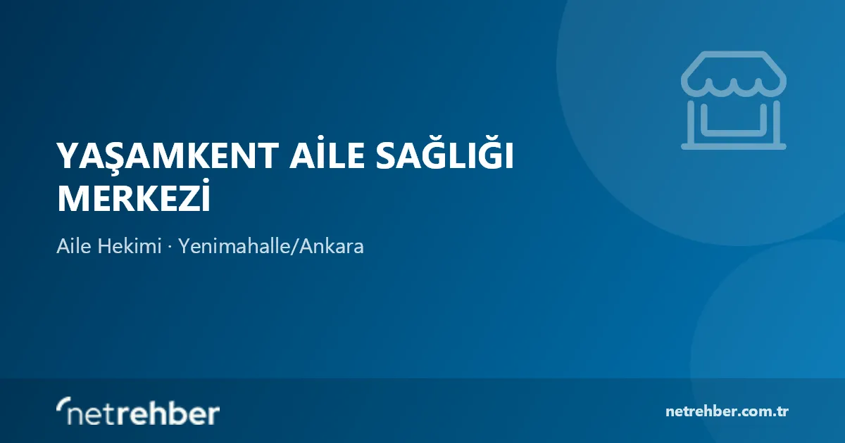Yaşamkent Aile Sağlığı Merkezi kapak görseli