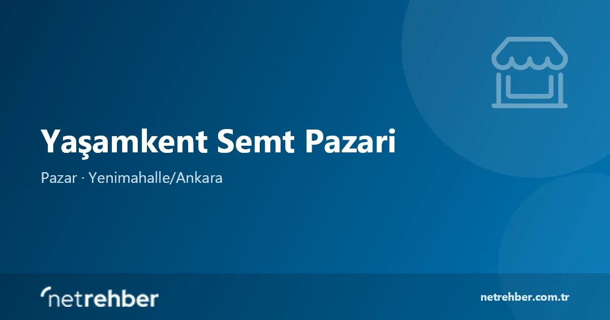 Yaşamkent Semt Pazari kapak görseli