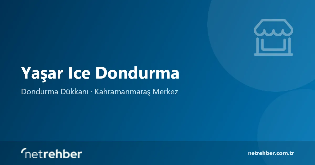 Yaşar Ice Dondurma kapak görseli