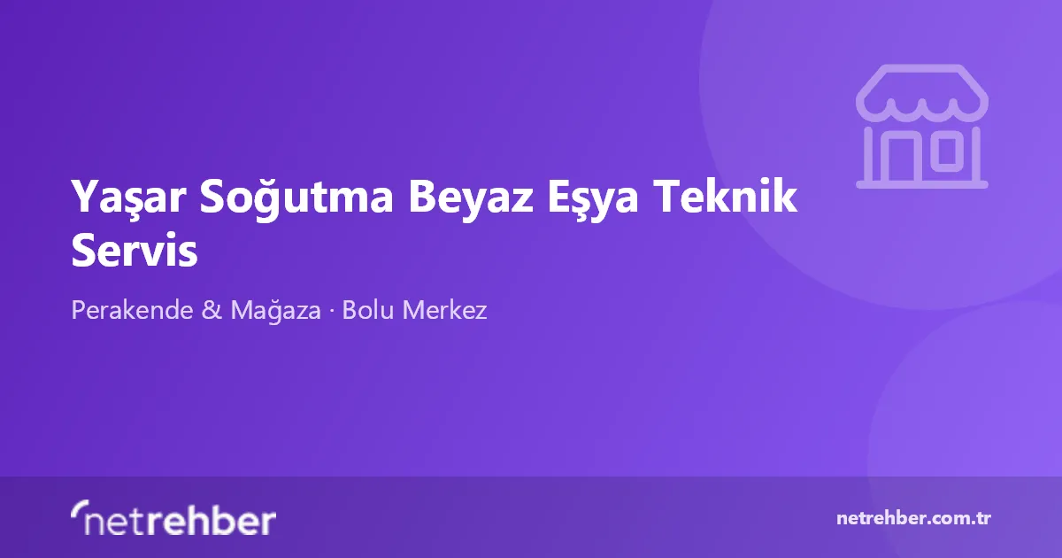 Yaşar Soğutma Beyaz Eşya Teknik Servis kapak görseli