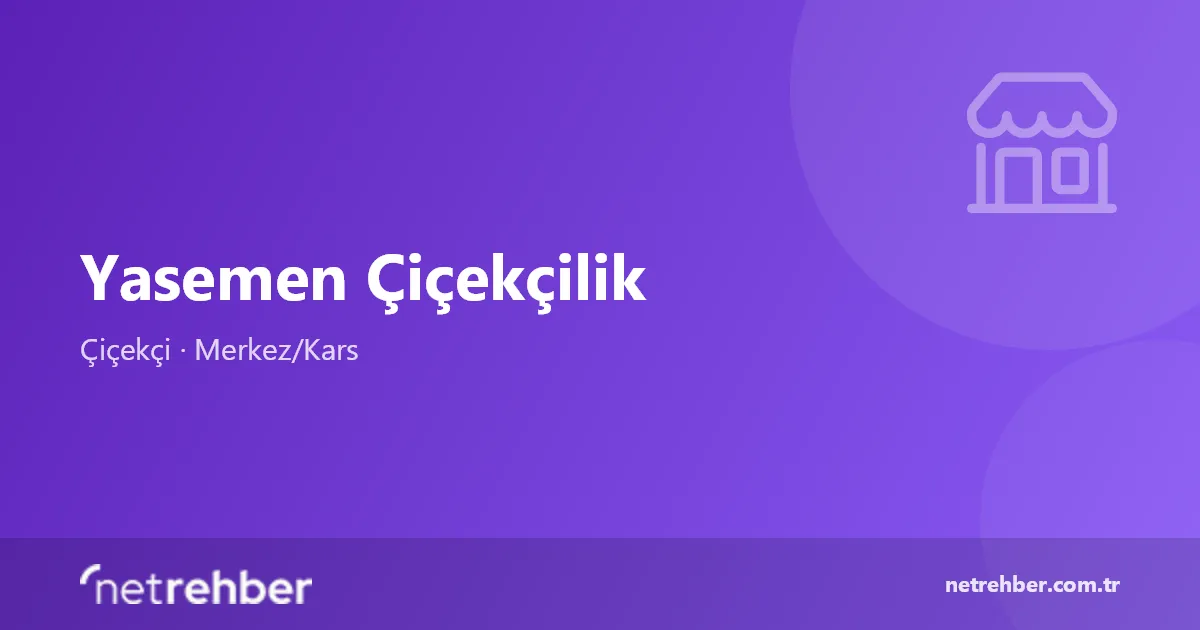 Yasemen Çiçekçilik kapak görseli