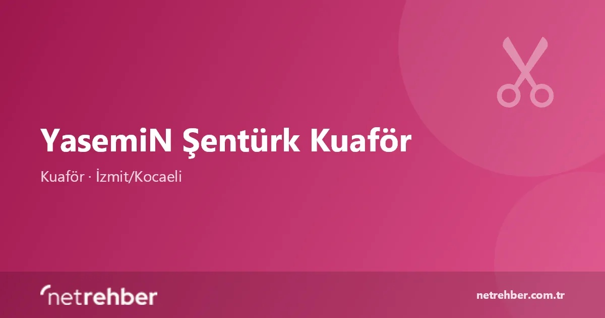 YasemiN Şentürk Kuaför kapak görseli